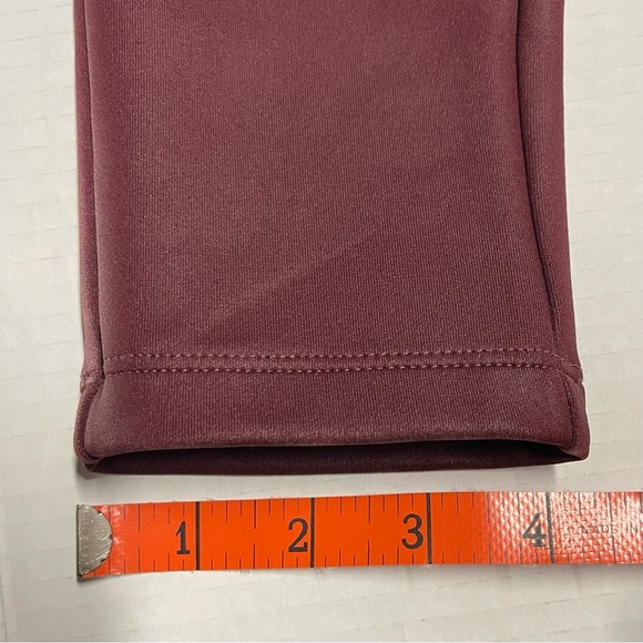 Express Women's Burgundy Faux Leather Leggings Size Small - Picture 3 of 8